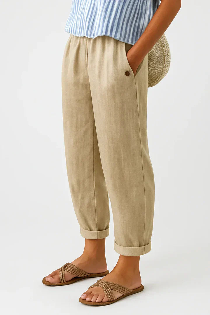 Romina - Timeless Linen-Cotton Trousers