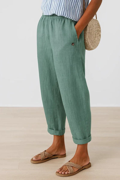 Romina - Timeless Linen-Cotton Trousers