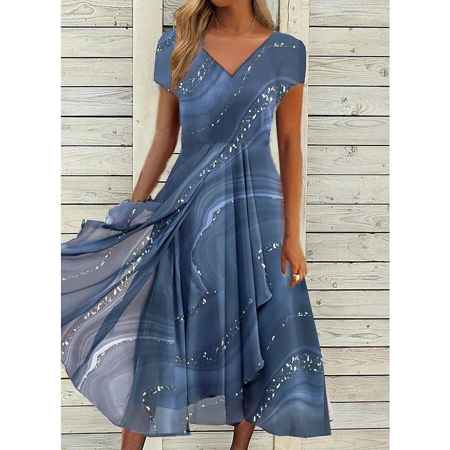Isla - V-neck Midi Dress